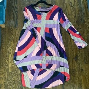 Abstract high low dress